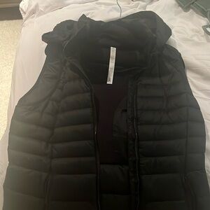Lululemon long puffer vest in black and excellent condition